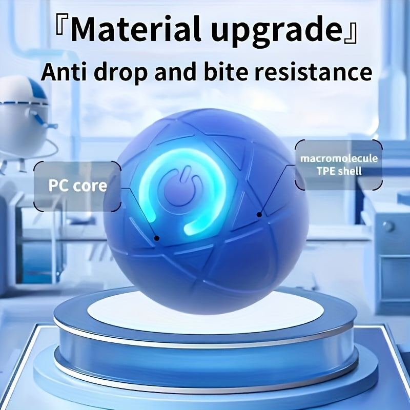 Interactive Bouncing Dog Toy Ball with Gravity-Activated Motion & Automatic Bouncing - Chew-Resistant, USB-Powered (Rechargeable Battery) - for Small Dogs, Beagles, Dog Toy