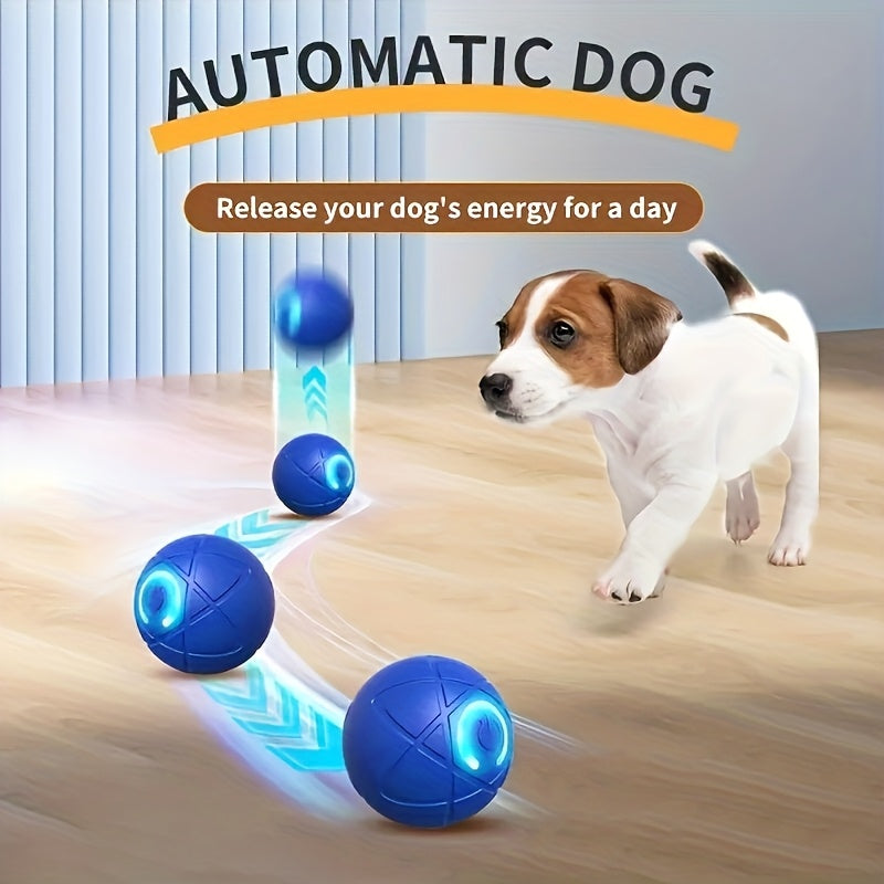 Interactive Bouncing Dog Toy Ball with Gravity-Activated Motion & Automatic Bouncing - Chew-Resistant, USB-Powered (Rechargeable Battery) - for Small Dogs, Beagles, Dog Toy