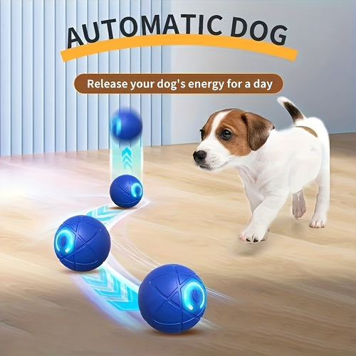 Interactive Bouncing Dog Toy Ball with Gravity-Activated Motion & Automatic Bouncing - Chew-Resistant, USB-Powered (Rechargeable Battery) - for Small Dogs, Beagles, Dog Toy